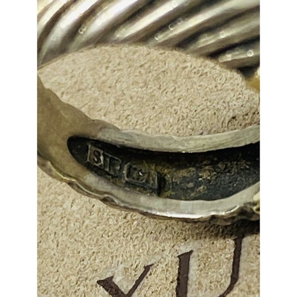 David Yurman 925 14K Gold Renaissance Cable Ring Topaz Pink Tourmaline Sz 4.5 - Picture 8 of 11